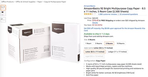 多用途復印紙火速霸榜，一日狂升15357.0 個人輔助用品